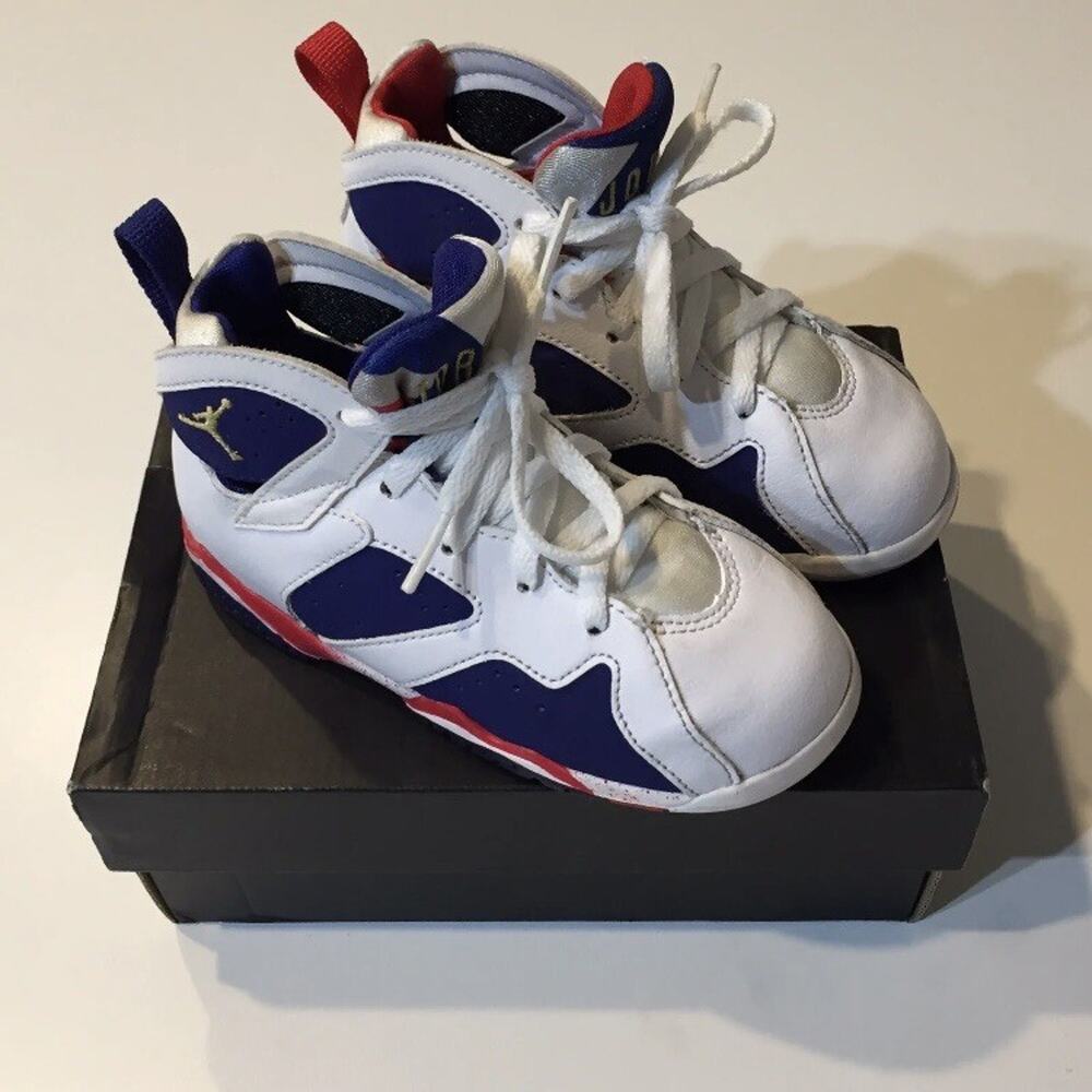 Nike Air Jordan 7 VII Retro TD Olympic Tinker Alternate Boys 10c 304772 133